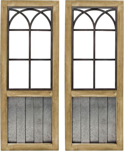 FirsTime & Co. Black Grandview Arch Wall Mirror, Rectangular, Wall Hanging Mirror for Bedroom, Entryway, Bathroom Vanity, Wood Frame, Farmhouse, 37.4 x 23.6 inches in Saudi Arabia