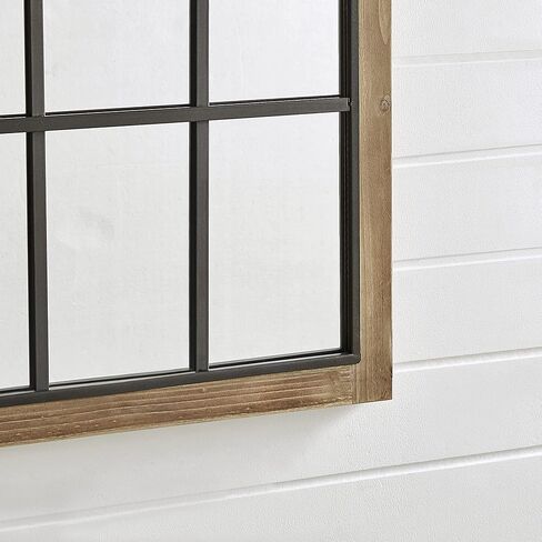 FirsTime & Co. Black Grandview Arch Wall Mirror, Rectangular, Wall Hanging Mirror for Bedroom, Entryway, Bathroom Vanity, Wood Frame, Farmhouse, 37.4 x 23.6 inches in Saudi Arabia