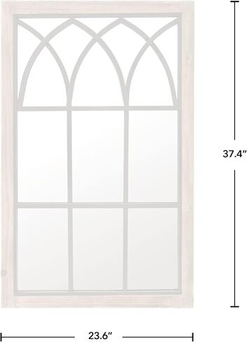 FirsTime & Co. Black Grandview Arch Wall Mirror, Rectangular, Wall Hanging Mirror for Bedroom, Entryway, Bathroom Vanity, Wood Frame, Farmhouse, 37.4 x 23.6 inches in Saudi Arabia