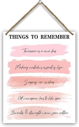 هدية الصحة العقلية للنساء والفتيات هدايا علم النفس العلاج مكتب العلاج ديكور خشبي لافتة معلقة، باب خشبي ملهم لوحة فنية جدارية للمنزل المستشار والمكتب والفصول الدراسية وغرفة النوم -22 in Kuwait