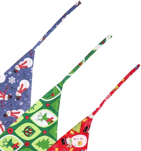 3 Pack Christmas Dog Bandana Reversible Triangle Bibs Scarf Accessories for Dogs Cats Pets Small in Kuwait