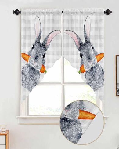Spring Swag Curtain,Sage Green Gradient Petal White Kitchen Valances Rod Pocket Curtains Tier Pair Swag Topper,Pastoral Leaves Botanical 2 Panels Window Treatment for Bathroom Living Room Bedroom in Kuwait