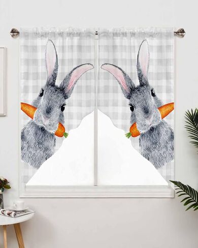Spring Swag Curtain,Sage Green Gradient Petal White Kitchen Valances Rod Pocket Curtains Tier Pair Swag Topper,Pastoral Leaves Botanical 2 Panels Window Treatment for Bathroom Living Room Bedroom in Kuwait