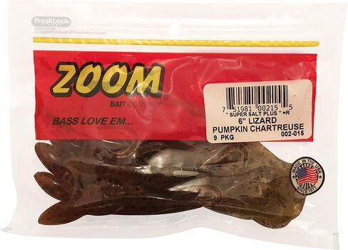 Bundle: Zoom Lizard Bait Lures - 6" Black/Blue Tail 9 Pack, 6" Cherry Seed 9 Pack, 6" Pumpkin Chartreuse 9 Pack and 6" Watermelon Seed 9 Pack in Saudi Arabia