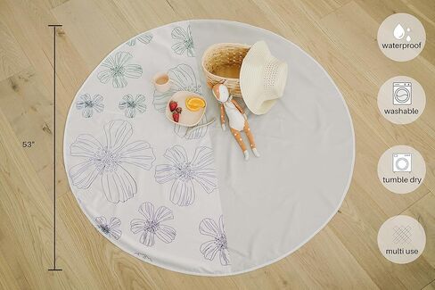 3-1 سجادة سبلات للأطفال لتحت الكرسي العالي | حصيرة الفن | حصيرة النزهة | حصيرة سبلات مقاومة للماء وقابلة للغسل | سجادة كرسي مرتفع للأرضية | حصيرة سبلاش لتحت الكرسي العالي | سجادة طعام لكرسي الأطفال المرتفع لالتقاط الطعام in Kuwait