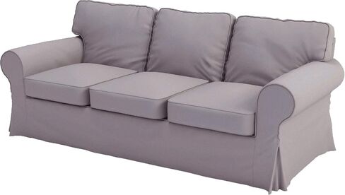 أغطية الأرائك مصنوعة خصيصًا ومتوافقة مع أغطية الأريكة ذات 3 مقاعد من IKEA Ektorp (البوليستر الكتان الرمادي الداكن، أريكة Ektorp) in Kuwait