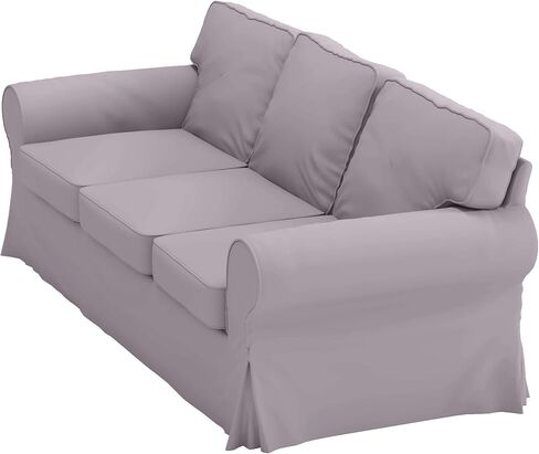 أغطية الأرائك مصنوعة خصيصًا ومتوافقة مع أغطية الأريكة ذات 3 مقاعد من IKEA Ektorp (البوليستر الكتان الرمادي الداكن، أريكة Ektorp) in Kuwait