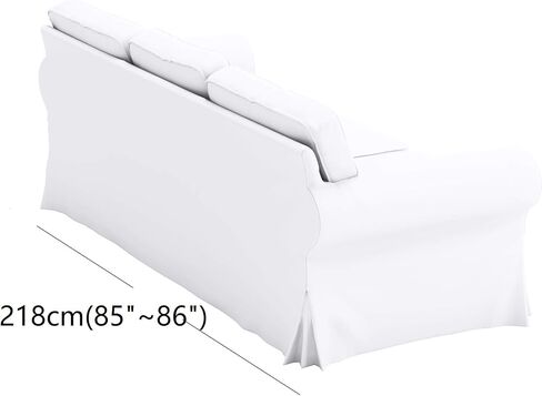 أغطية الأرائك مصنوعة خصيصًا ومتوافقة مع أغطية الأريكة ذات 3 مقاعد من IKEA Ektorp (البوليستر الكتان الرمادي الداكن، أريكة Ektorp) in Kuwait