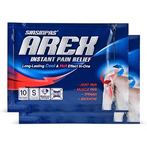 SINSINPAS Arex Small Cool & Hot Pain Relieving Patch 4 Pack, (40 Patches Total) in Kuwait