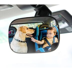 Automotive Car Interior Rearview Baby Mirror, Universal Wide Angle Convex Clip-on Mirror Adjustable Rearview for Infant Toddler Children in Kuwait
