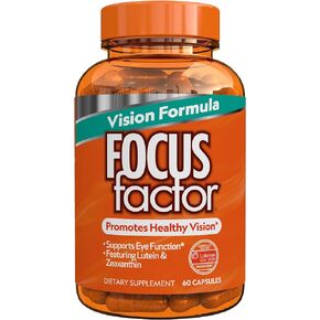 Focus Factor Advanced Vision Formula (60 Count) - Eye Vitamins with Vitamin C, Vitamin E, Lutemax® 2020 - Lutein and Zeaxanthin Supplement for Eye Health Support