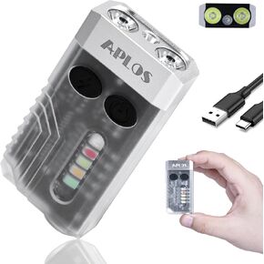 APLOS L01 1100 Lumens Rechargeable Mini EDC Flashlight, Magnetic Base & Clip, Bright Pocket Flashlight for Outdoor, Emergencies, Powered by Built-in Battery, Type-C Charging (Camouflage)
