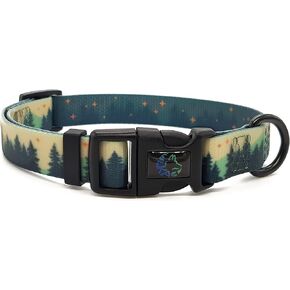 Vilkas Waterproof Dog Collar - Quick Release, Non-Stink, Durable, and Adjustable for Active Dogs/Puppys - Anti Odor, Dirt Proof, Heavy Duty, Easy to Clean, S/M/L, Forest, Medium, 13-18" Neck Size Fit in Saudi Arabia