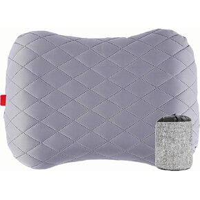 Mayeujds Portable Inflatable Neck Pillow for Outdoor Travel, Camping, Office Naps-Polyester + Washable Cotton-Color Available-Simple and Comfortable (Gray)