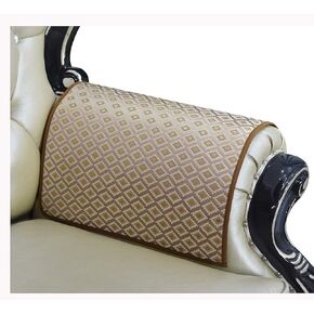 Luxury Sofa Arm Cover Armrest Covers Nonslip Jacquard Armrest Cover for Chair Couch Sofa Furniture Protectors Set of 2 (Shengkaluo Coffee, 20 x24 Inches Sofa Armrest Cover-2 Pieces) in Saudi Arabia