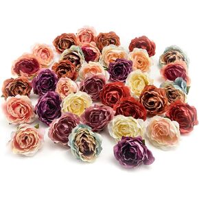 رؤوس زهور وهمية بالجملة للحرف اليدوية، زهور القرنفل الحريرية، زهور الفاوانيا، رؤوس الزهور الاصطناعية، زينة الزفاف، إكسسوارات DIY، زهور وهمية، حفلات أعياد الميلاد، ديكور المنزل 30 قطعة 4 سم (ملونة) in Kuwait