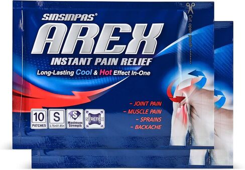 SINSINPAS Arex Small Cool & Hot Pain Relieving Patch 4 Pack, (40 Patches Total) in Kuwait