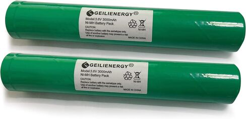 3.6V 3000mAh 75375 Battery Compatible with Stinger 75375 75175 75176 LED HP, XT,DS,PolyStinger, Pelican M9, FL126 Flashlight Batteries (2PACK) in Saudi Arabia