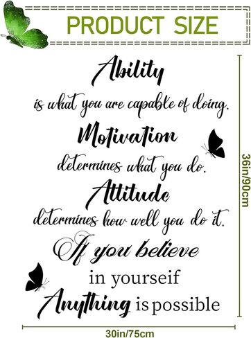 ملصقات جدارية تحفيزية من بلاستيك PVC قابلة للازالة باقتباسات ملهمة من امونم، ملصقات جدارية تحفيزية باقوال روحية، ديكور تعليمي للاطفال الرضع وغرفة النوم وغرفة المعيشة in Kuwait