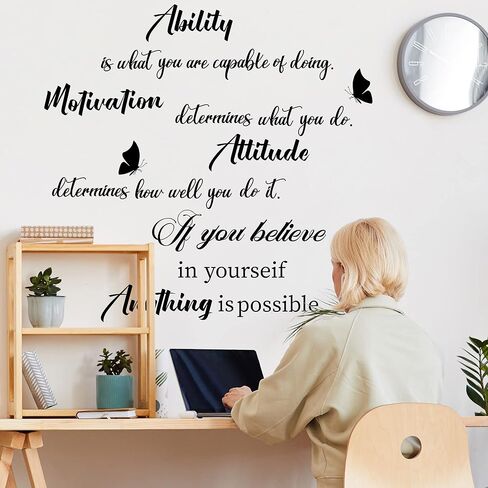 ملصقات جدارية تحفيزية من بلاستيك PVC قابلة للازالة باقتباسات ملهمة من امونم، ملصقات جدارية تحفيزية باقوال روحية، ديكور تعليمي للاطفال الرضع وغرفة النوم وغرفة المعيشة in Kuwait