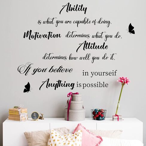 ملصقات جدارية تحفيزية من بلاستيك PVC قابلة للازالة باقتباسات ملهمة من امونم، ملصقات جدارية تحفيزية باقوال روحية، ديكور تعليمي للاطفال الرضع وغرفة النوم وغرفة المعيشة in Kuwait