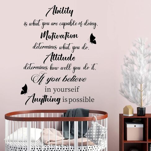 ملصقات جدارية تحفيزية من بلاستيك PVC قابلة للازالة باقتباسات ملهمة من امونم، ملصقات جدارية تحفيزية باقوال روحية، ديكور تعليمي للاطفال الرضع وغرفة النوم وغرفة المعيشة in Kuwait