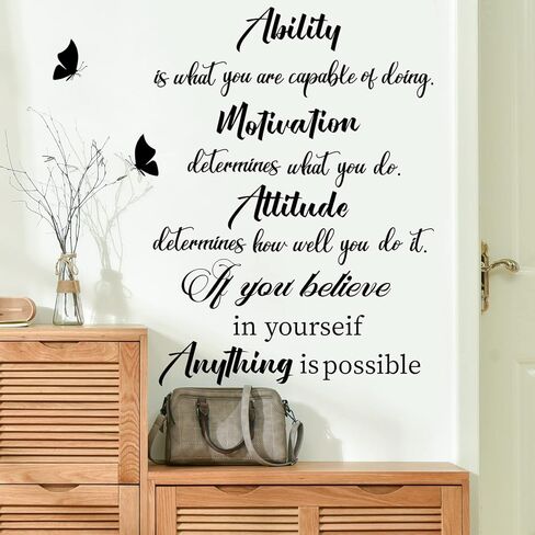 ملصقات جدارية تحفيزية من بلاستيك PVC قابلة للازالة باقتباسات ملهمة من امونم، ملصقات جدارية تحفيزية باقوال روحية، ديكور تعليمي للاطفال الرضع وغرفة النوم وغرفة المعيشة in Kuwait