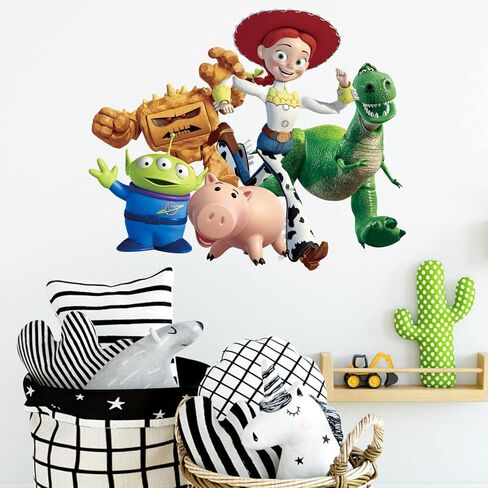 غرفة الأطفال الكرتون جدار صائق قشر وعصا، ألعاب الكرتون ملصقات الحائط لقصة لعبة غرفة تحت عنوان جدار الفن ديكور بنين بنات غرفة نوم الحضانة الديكور in Kuwait