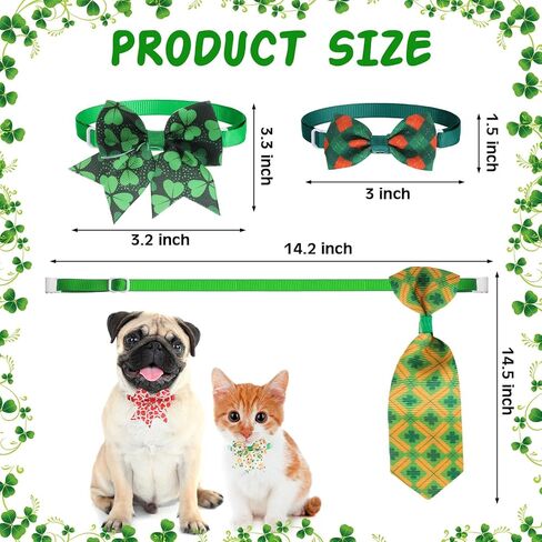 Glitinsel 120 Pieces Valentine's Day Dog Bow Tie Collar Set Includes Adjustable in Kuwait