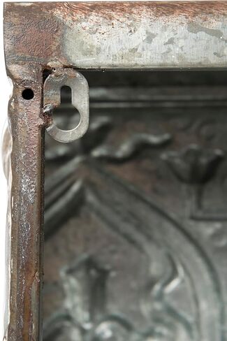 Creative Co-Op White & Grey Decorative Metal Wall Shelf, Zinc in Saudi Arabia
