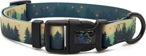 Vilkas Waterproof Dog Collar - Quick Release, Non-Stink, Durable, and Adjustable for Active Dogs/Puppys - Anti Odor, Dirt Proof, Heavy Duty, Easy to Clean, S/M/L, Forest, Medium, 13-18" Neck Size Fit in Saudi Arabia