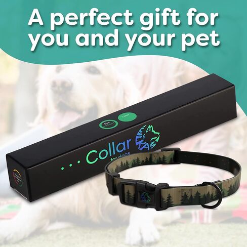 Vilkas Waterproof Dog Collar - Quick Release, Non-Stink, Durable, and Adjustable for Active Dogs/Puppys - Anti Odor, Dirt Proof, Heavy Duty, Easy to Clean, S/M/L, Forest, Medium, 13-18" Neck Size Fit in Saudi Arabia