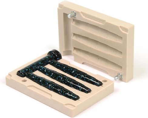 Soft Plastiс Lure Mold Making Injection Molds Fishing Googan Rattlin NED Stick 3'' Three Cavity in Saudi Arabia