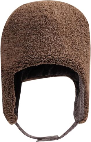 Croogo Corduroy Trapper Hat for Men Women Winter Hat Ear Flaps Ushanka Snow Eskimo Hat Winter Fleece Warm Trooper Aviator Hat in Saudi Arabia