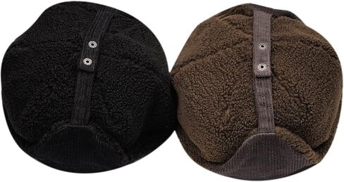 Croogo Corduroy Trapper Hat for Men Women Winter Hat Ear Flaps Ushanka Snow Eskimo Hat Winter Fleece Warm Trooper Aviator Hat in Saudi Arabia