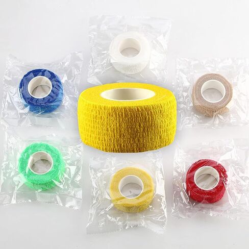 غلاف ضمادة ذاتية اللصق، غلاف ذاتي الالتصاق، غلاف بيطري مرن للكاحل من الإصابات الرياضية (1 بوصة 12 حزمة) in Kuwait