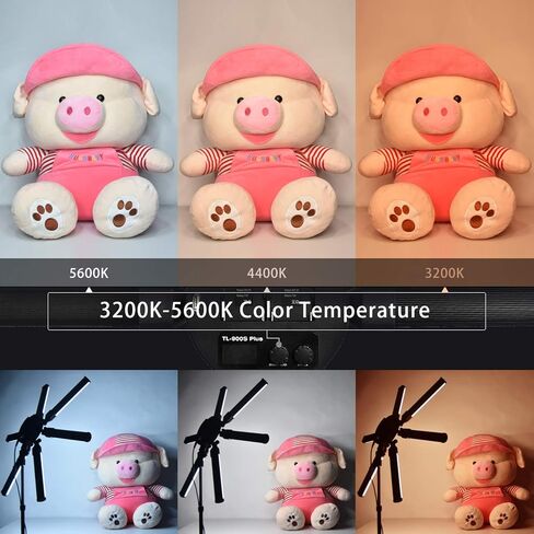 فوسوتو اضاءة تصوير فوتوغرافية قابلة للتعتيم 3200-5600 كلفن 6 انابيب LED للتصوير الفوتوغرافي على شكل نجوم للكاميرا واستوديو الصور والتقاط الجوال، مكياج يوتيوب مع حامل ثلاثي القوائم in Kuwait