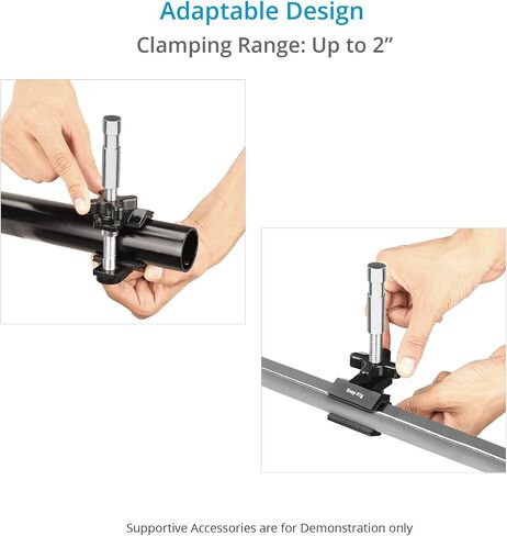 PROAIM SnapRig End Jaw Vise Grip/Clamp w/ 5/8" Baby Pin. Standard 3/8"-16 Mount & Adaptable 2" Clamping Range. Removable Baby Pin, Secure & Sturdy Tightening Knob. Tool-less, 20kg/44lb Payload (CL217) in Saudi Arabia