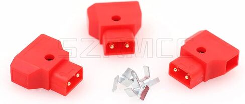 SZRMCC V-Mount Gold Mount Battery Anton-Bauer IDX PowerTap Kit D-tap P-tap Male Plug Connector for ARRI RED Camcorder DSLR Camera Power Cable DIY (Red, 3Pcs) in Saudi Arabia