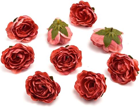 رؤوس زهور وهمية بالجملة للحرف اليدوية، زهور القرنفل الحريرية، زهور الفاوانيا، رؤوس الزهور الاصطناعية، زينة الزفاف، إكسسوارات DIY، زهور وهمية، حفلات أعياد الميلاد، ديكور المنزل 30 قطعة 4 سم (ملونة) in Kuwait