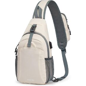 G4Free RFID Sling Bag Crossbody Hiking Shoulder Chest Bag for Women Men | Crossbody Bag Men with USB Charging Port and Earphone Hole, Water-resistant in Saudi Arabia