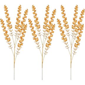 "N/A" GreenHouzz 3 قطع من رذاذ الأوكالبتوس الصناعي فروع الأوكالبتوس الاصطناعية لترتيب الزهور لحفلات الزفاف (أزرق X3) in Kuwait