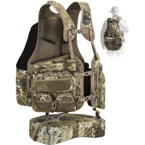 TIDEWE Turkey Vest with Seat Cushion, Turkey Hunting Vest with Game Pouch，Hunting Clothes for Men Women Adjustable in Kuwait