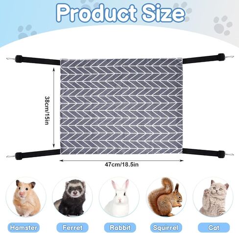 Auidy_6TXD 2 حزمة القط أرجوحة لقفص عكسها القط معلقة أرجوحة لينة قفص الحيوانات الأليفة معلقة سرير للقطط هريرة النمس جرو الحيوانات الأليفة الصغيرة in Kuwait