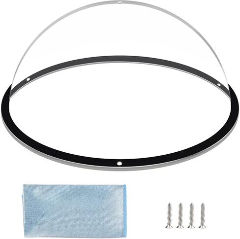 نافذة سياج للكلاب من HiCaptain، نافذة على شكل قبة أكريليك مقاس 12.5 بوصة، نافذة شفافة للحيوانات الأليفة، رائعة للأطفال والحيوانات الأليفة، بيت للكلاب، بيت الشجرة، تخفف التوتر، تقلل النباح، سهلة التركيب (عبوة واحدة) in Kuwait