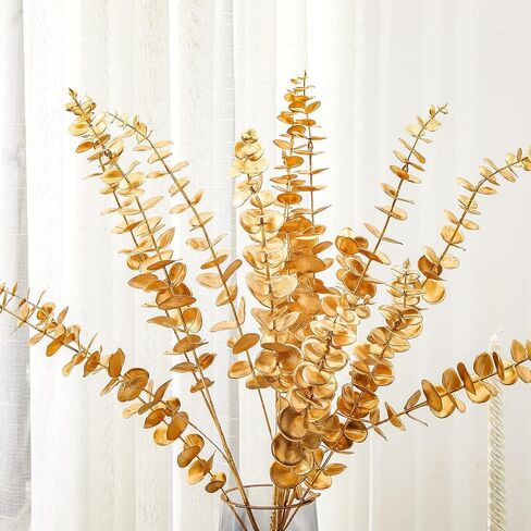 "N/A" GreenHouzz 3 قطع من رذاذ الأوكالبتوس الصناعي فروع الأوكالبتوس الاصطناعية لترتيب الزهور لحفلات الزفاف (أزرق X3) in Kuwait