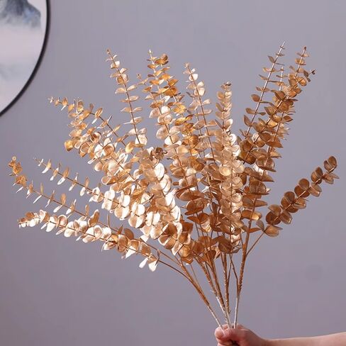 "N/A" GreenHouzz 3 قطع من رذاذ الأوكالبتوس الصناعي فروع الأوكالبتوس الاصطناعية لترتيب الزهور لحفلات الزفاف (أزرق X3) in Kuwait