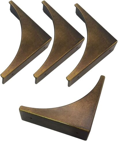 Corner Guards, Metal Corner Protectors for Furniture, Vintage Decorative Corner Guards for Box Table Doors Wood Furniture Edge Cover Safety Guard Pack of 4 Brushed Silver Finish Corner in Saudi Arabia