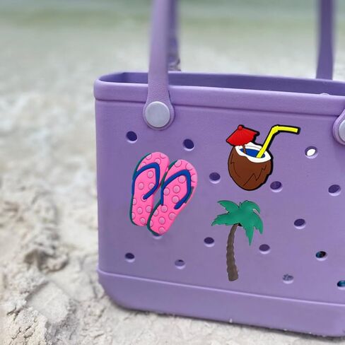 FEICUIBEXI 3Pcs Rubber Beach Bag Charms for Bogg Bag, Decorative Charms Inserts Accessories for Bogg Bag in Kuwait