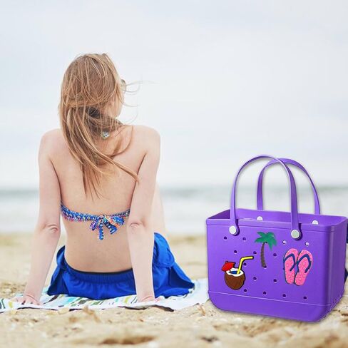 FEICUIBEXI 3Pcs Rubber Beach Bag Charms for Bogg Bag, Decorative Charms Inserts Accessories for Bogg Bag in Kuwait